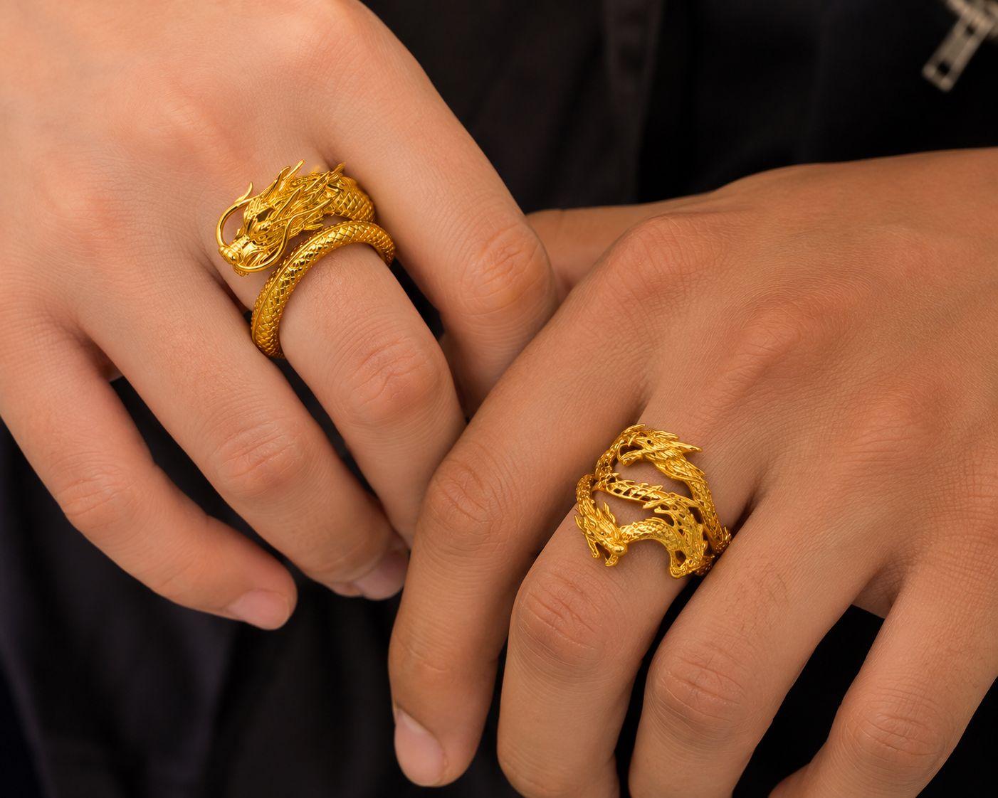 Dragon & Phoenix Couples Rings — Two Souls, One Love